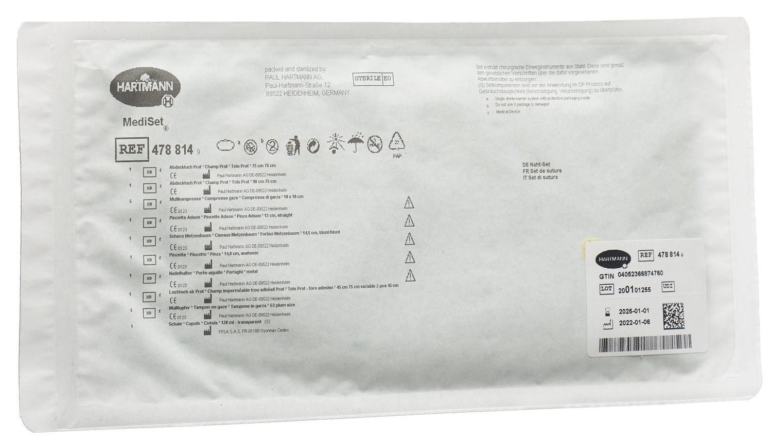 MEDISET Set de Suture Stérile pour Soins Professionnels | Kit Complet