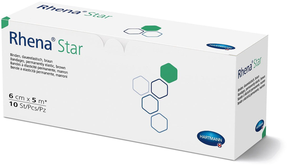 RHENA Star Bande Élastique 6cm x 5m Chair Confortable | Lot 10 Pièces