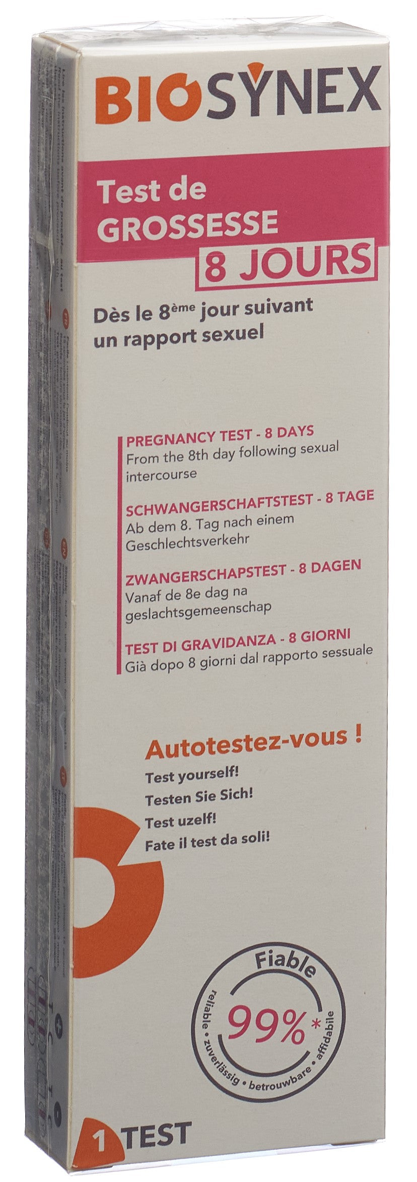 BIOSYNEX Test Grossesse Précoce 8 Jours Fiable | 1 Test