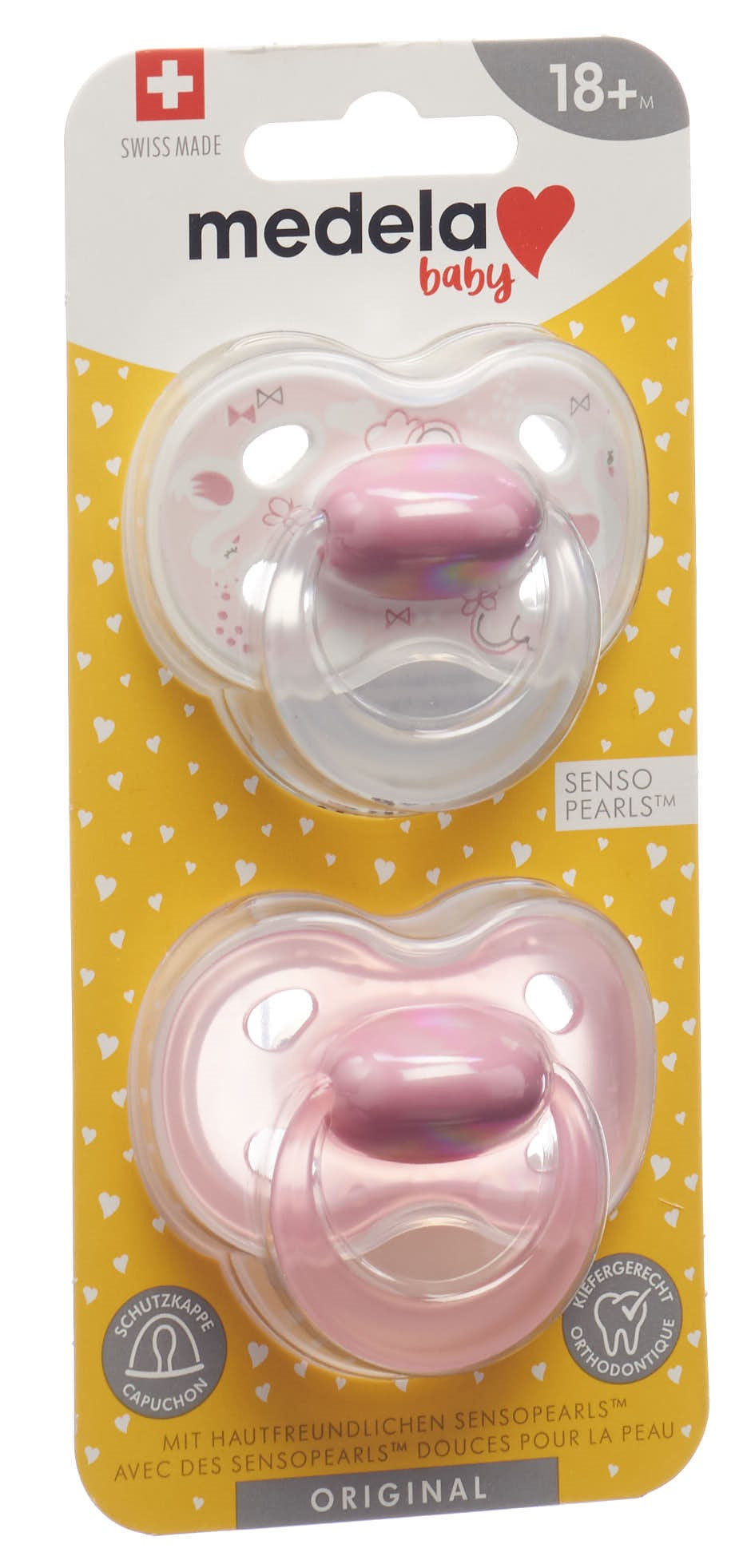 Medela Sucette Original 18+ Mois Bébé Rose Lot de 2 Confort