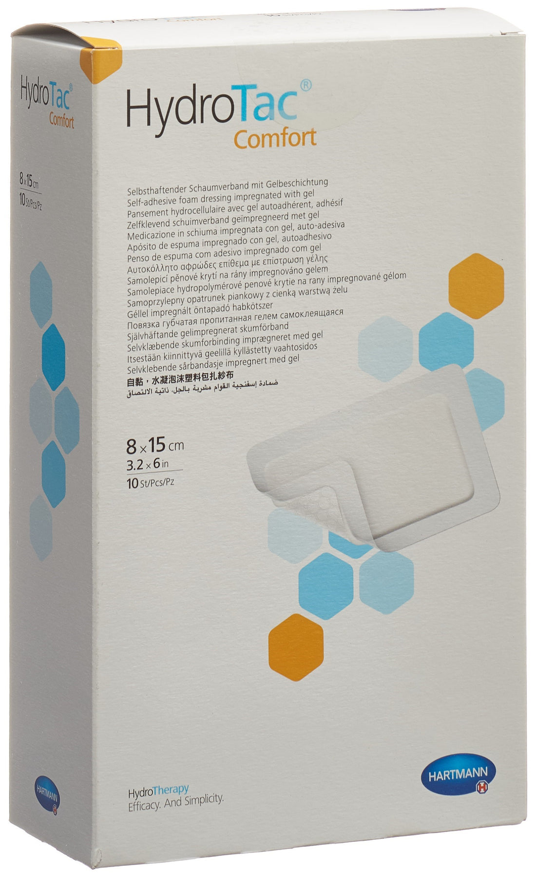 HYDROTAC Comfort Pansement Stérile 8x15cm 10 Pièces