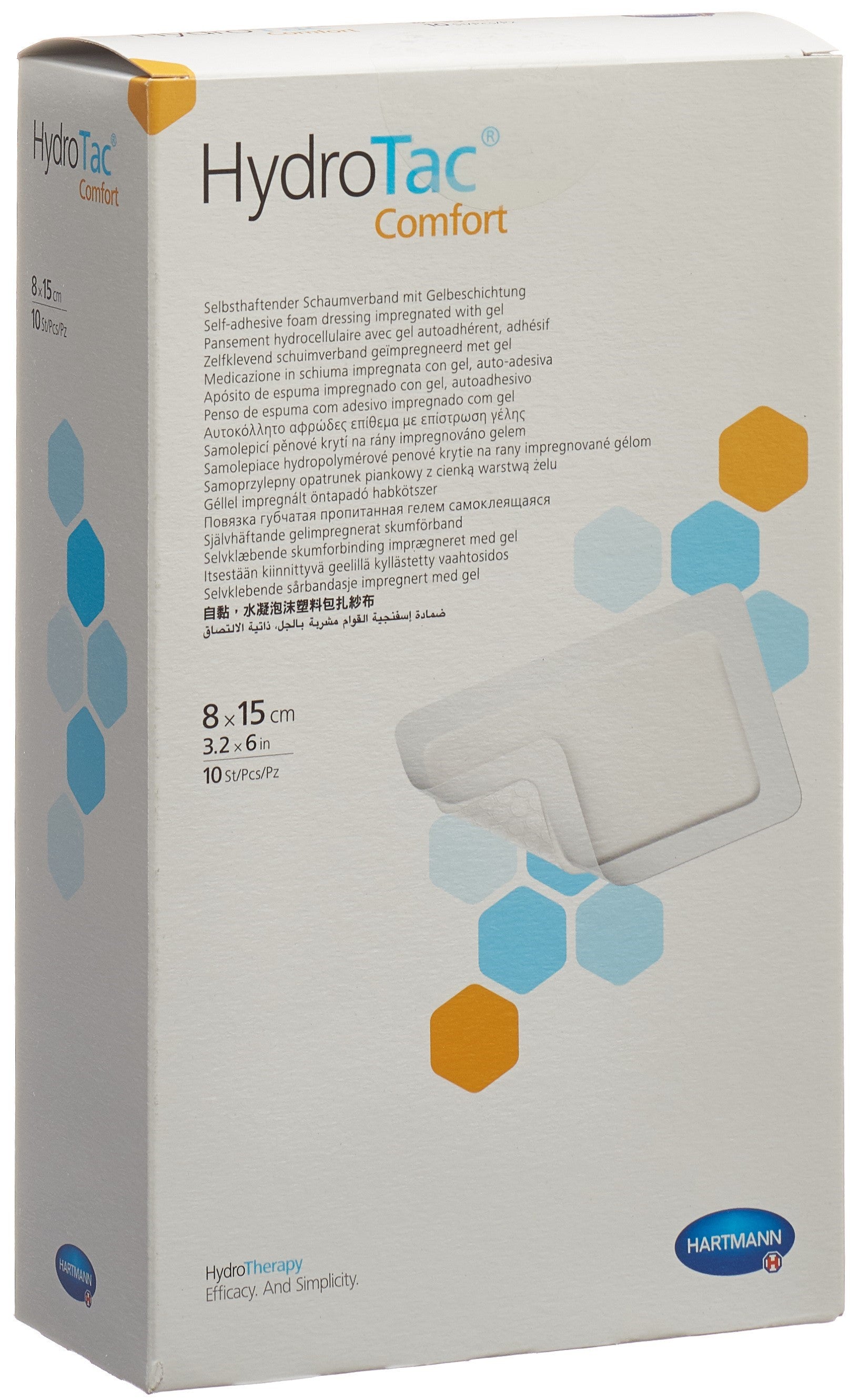 HYDROTAC Comfort Pansement Stérile 8x15cm 10 Pièces
