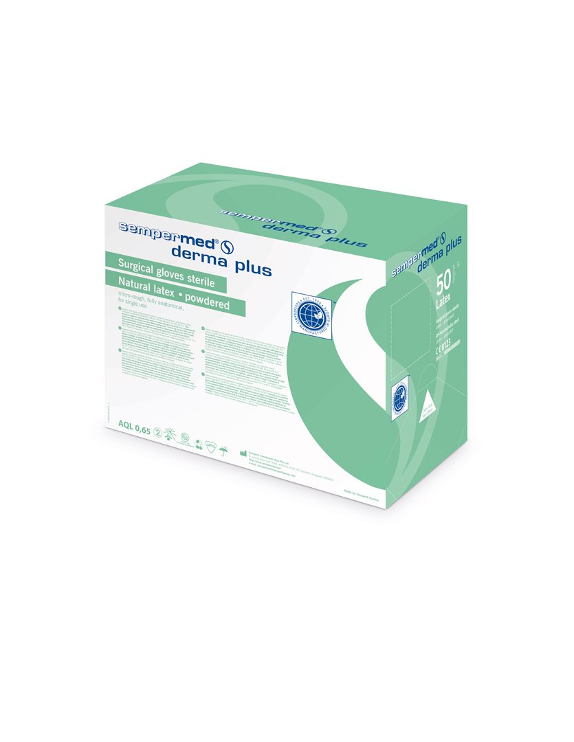 SEMPERMED Derma Plus Gants Stériles 6.5 | 50 Paires Confort