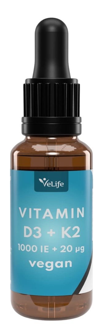 VELIFE Vitamin D3 K2 gouttes vegan fl pip 30 ml