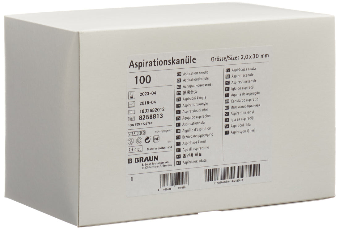 B. BRAUN canule aspiration sans filtre st 100 pce