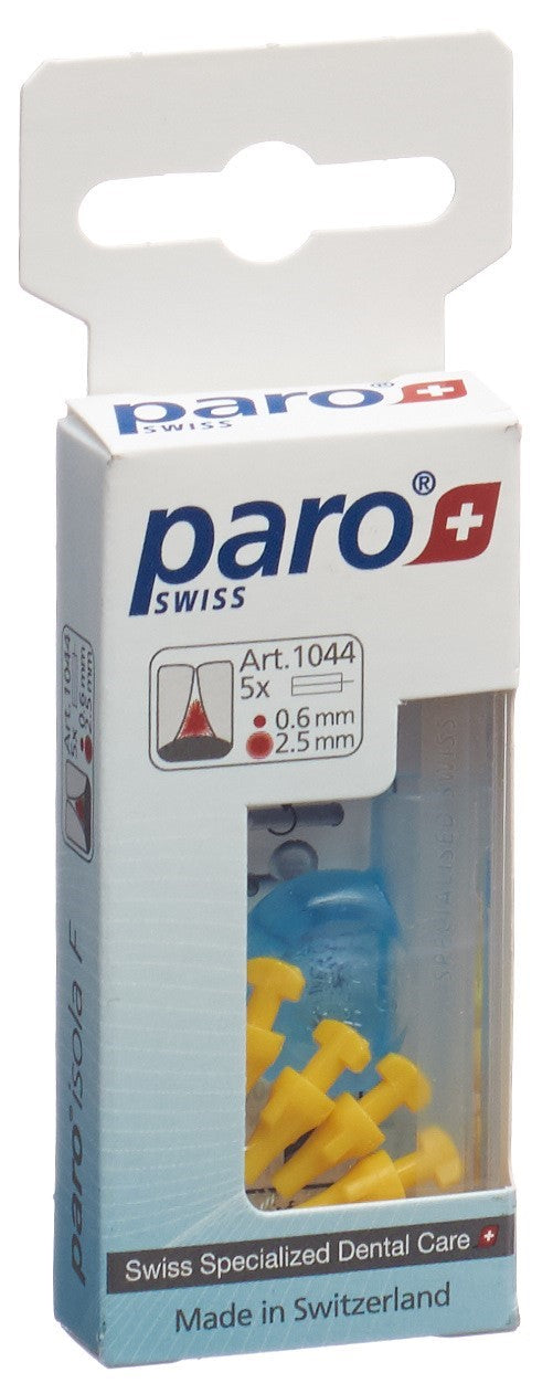 PARO Isola F Brossettes Interdentaires 2.5 mm Cylindriques Jaunes - Nettoyage Précis | Lot de 5