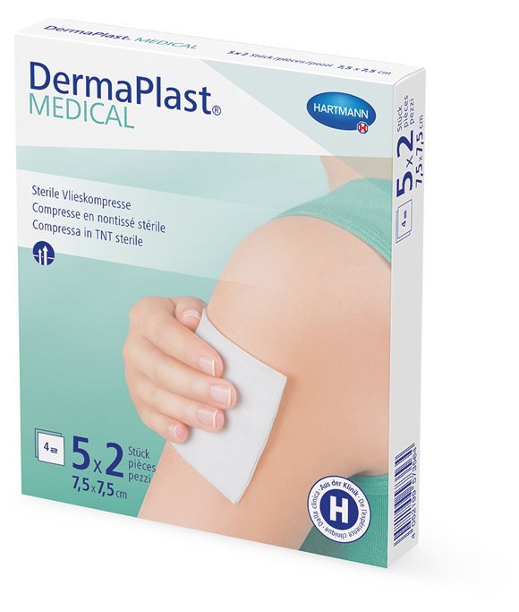 DERMAPLAST Compresse Non-Tissée 5 Pièces | Soin Blessure &amp; Cicatrisation