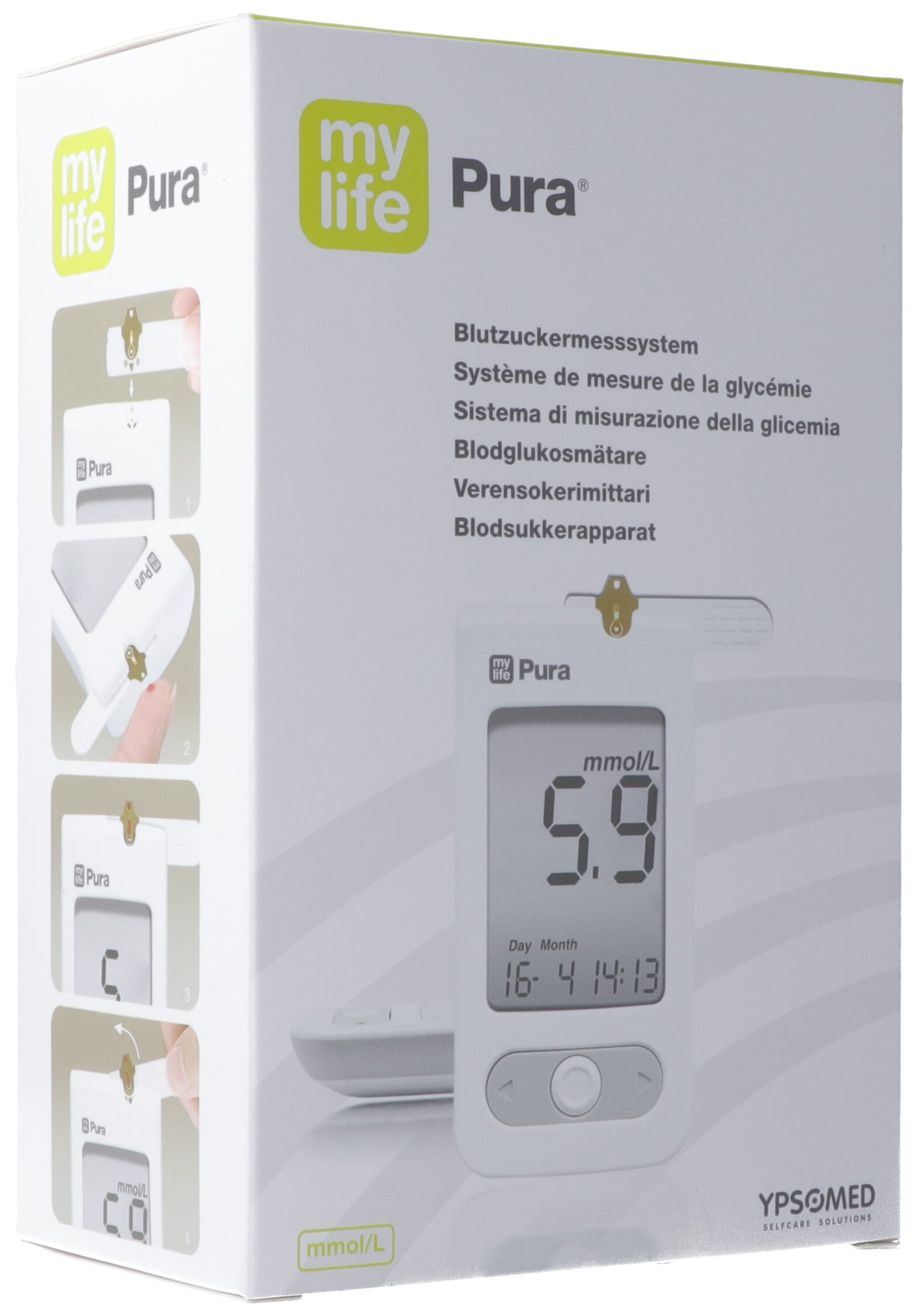 MYLIFE Pura Lecteur Glycémie mmol/L Fiable | Kit Complet