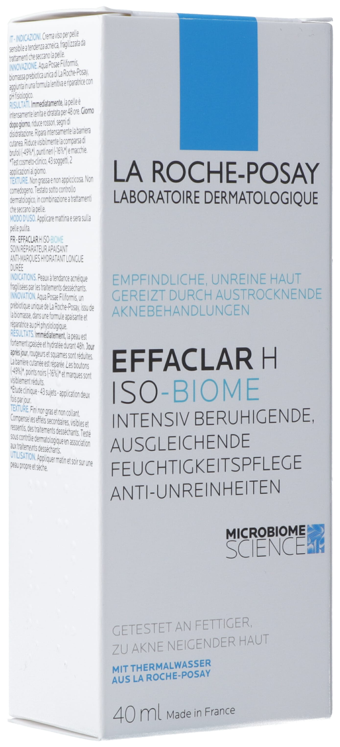 La Roche-Posay Effaclar H Isobiome Crème Réparatrice Apaisante 40 ml