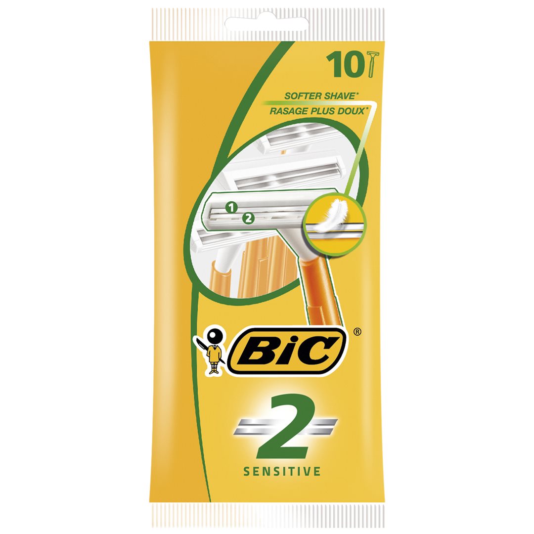 BIC 2 Sensitive Rasoir 2 Lames Douceur | Lot 10 Pièces