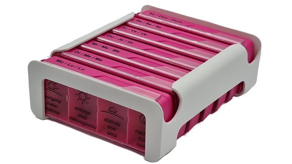 SUPAIRBOX Pilulier 7 jours Rose | Organisation Facile