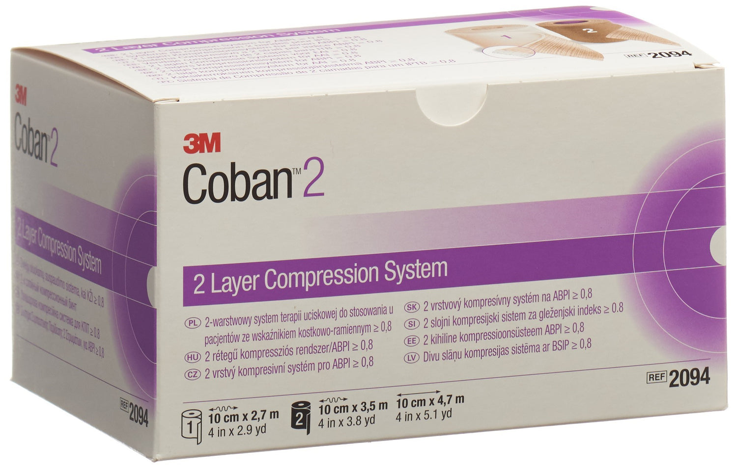 3M COBAN 2 system compression 2 couches set