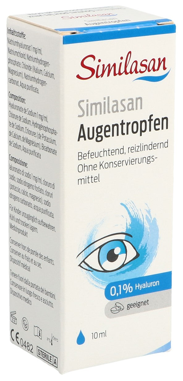 SIMILASAN Gouttes Hydratantes Yeux Secs Hyaluronate 10ml | Soin Apaisant