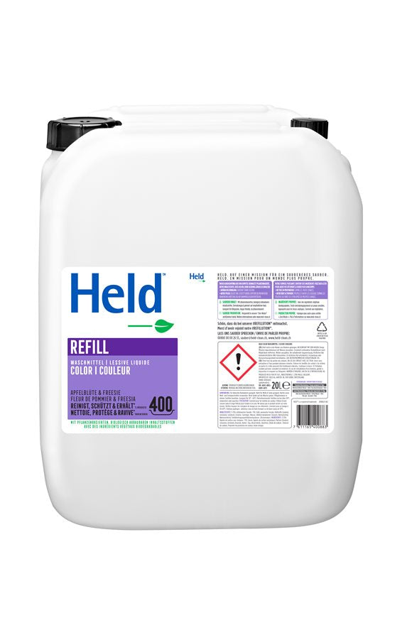 HELD Lessive Liquide Concentrée pour Couleurs 20 L | Efficacité Pro