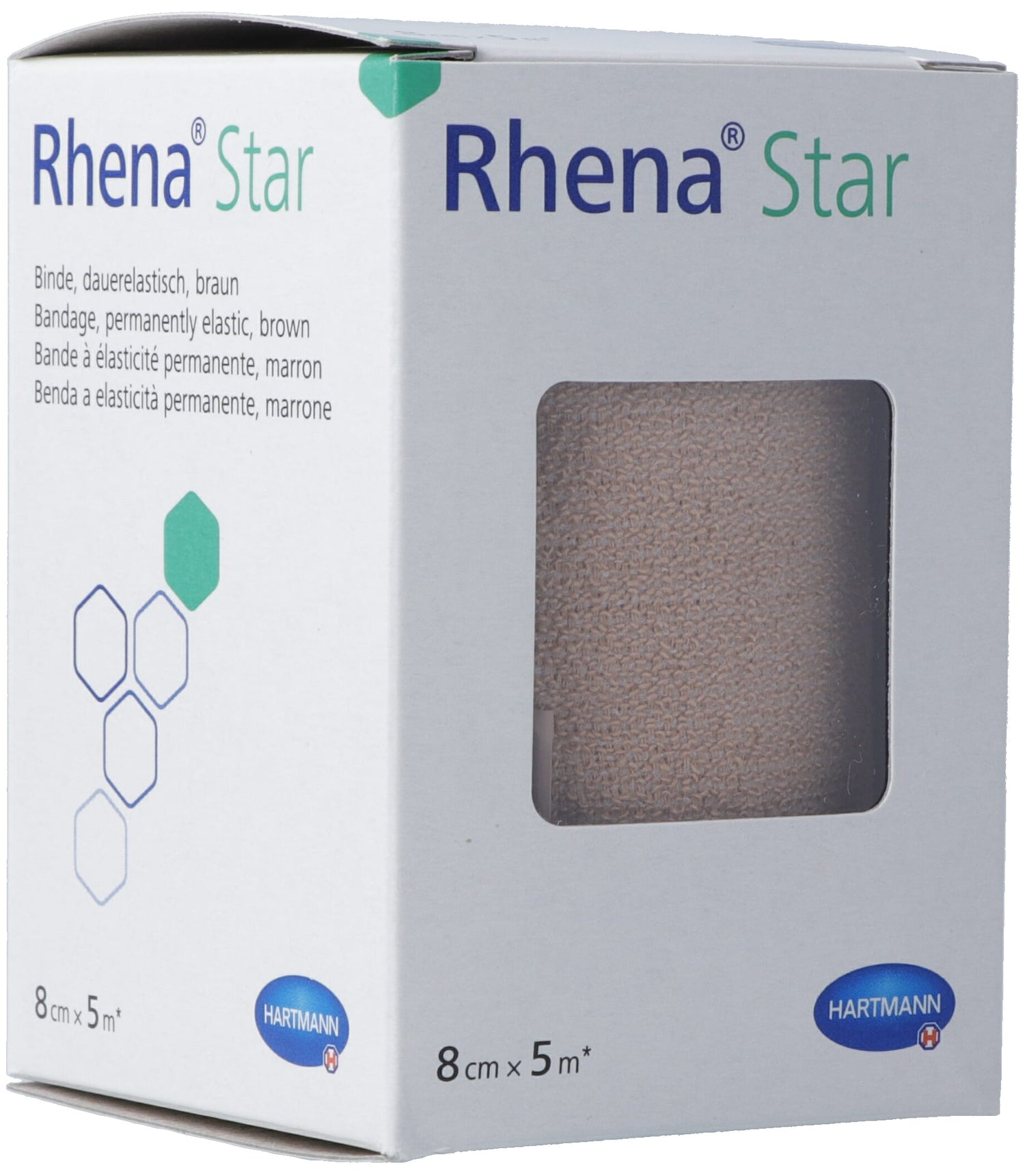 RHENA Star Bande Élastique 8cm x 5m Chair - Soutien &amp; Confort | Dispositif Médical