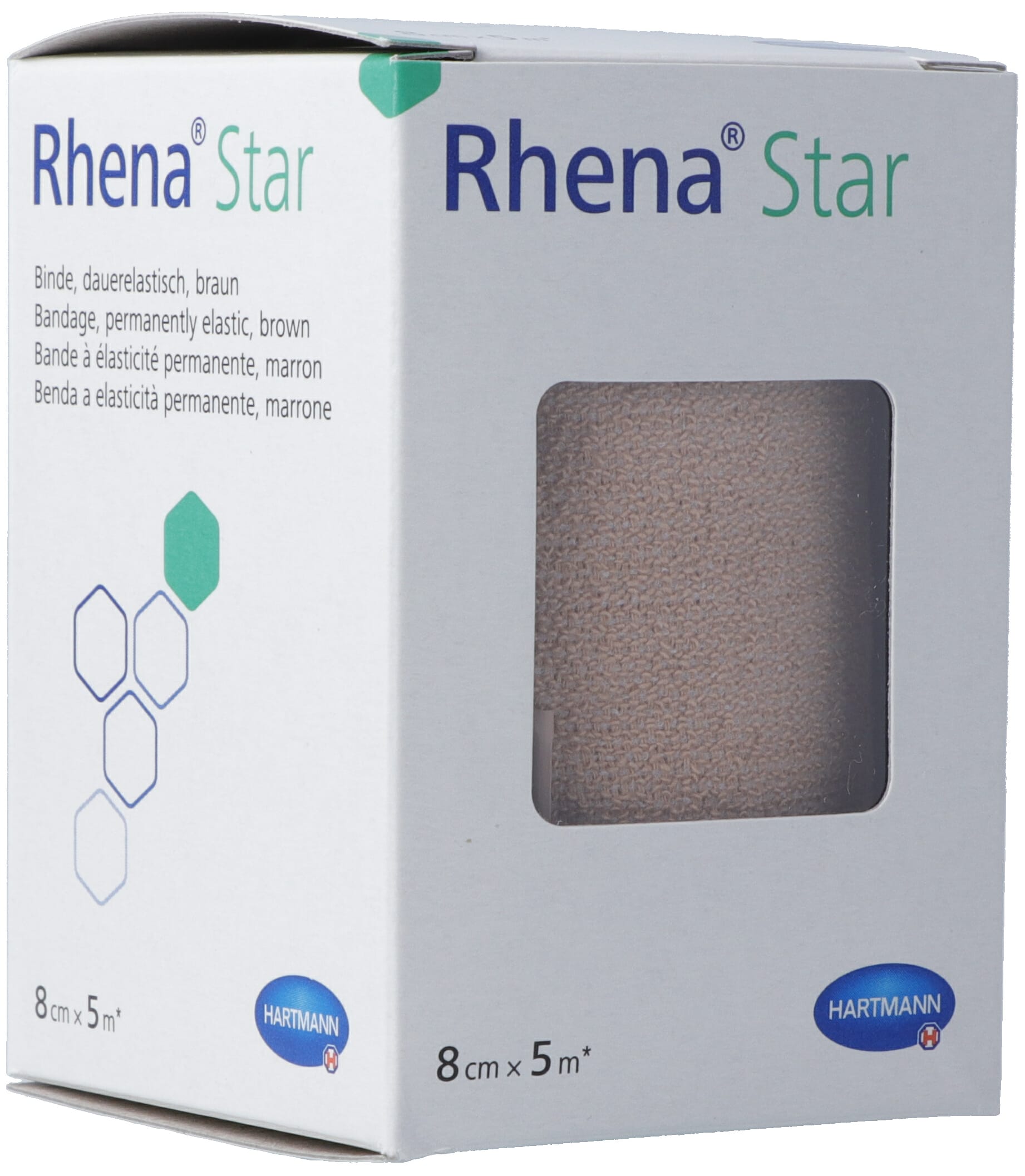 RHENA Star Bande Élastique 8cm x 5m Chair - Soutien &amp; Confort | Dispositif Médical