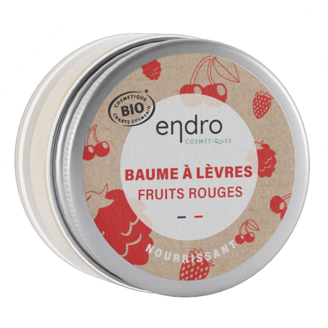 ENDRO Baume Lèvres Naturel Baies Rouges Réparateur Intense | Verre 15 ml