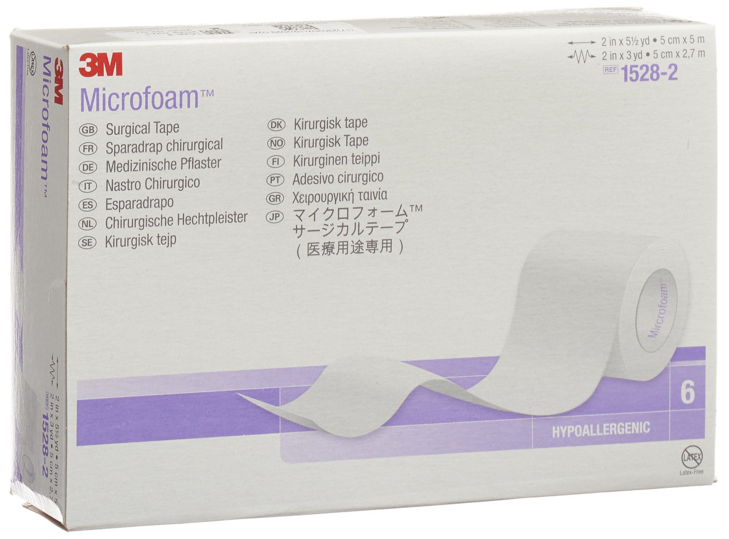 3M MICROFOAM pansement mousse 50mmx5m 6 pce