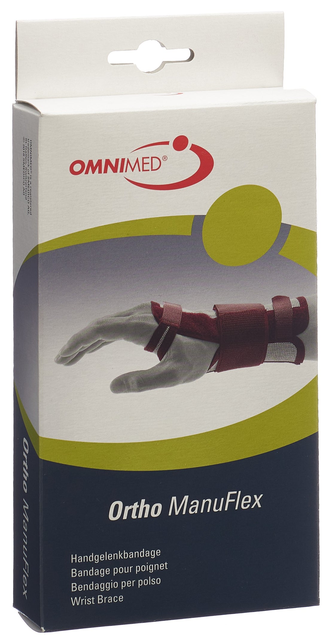 OMNIMED Ortho Manu Flex Bande Poignet Noir Taille S (22cm) Soulagement Douleur