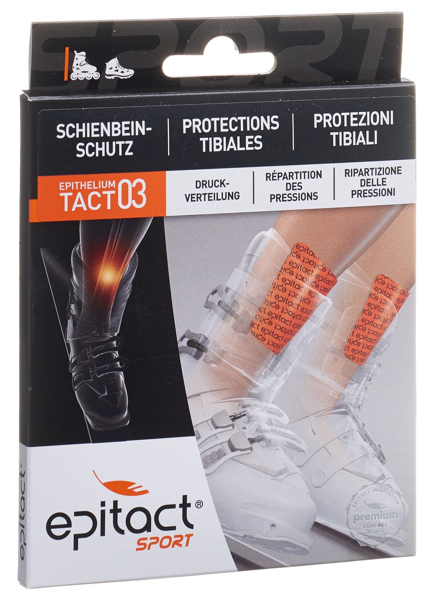 EPITACT SPORT Orthèse Tibiale Soulagement Douleur | 2 Pièces