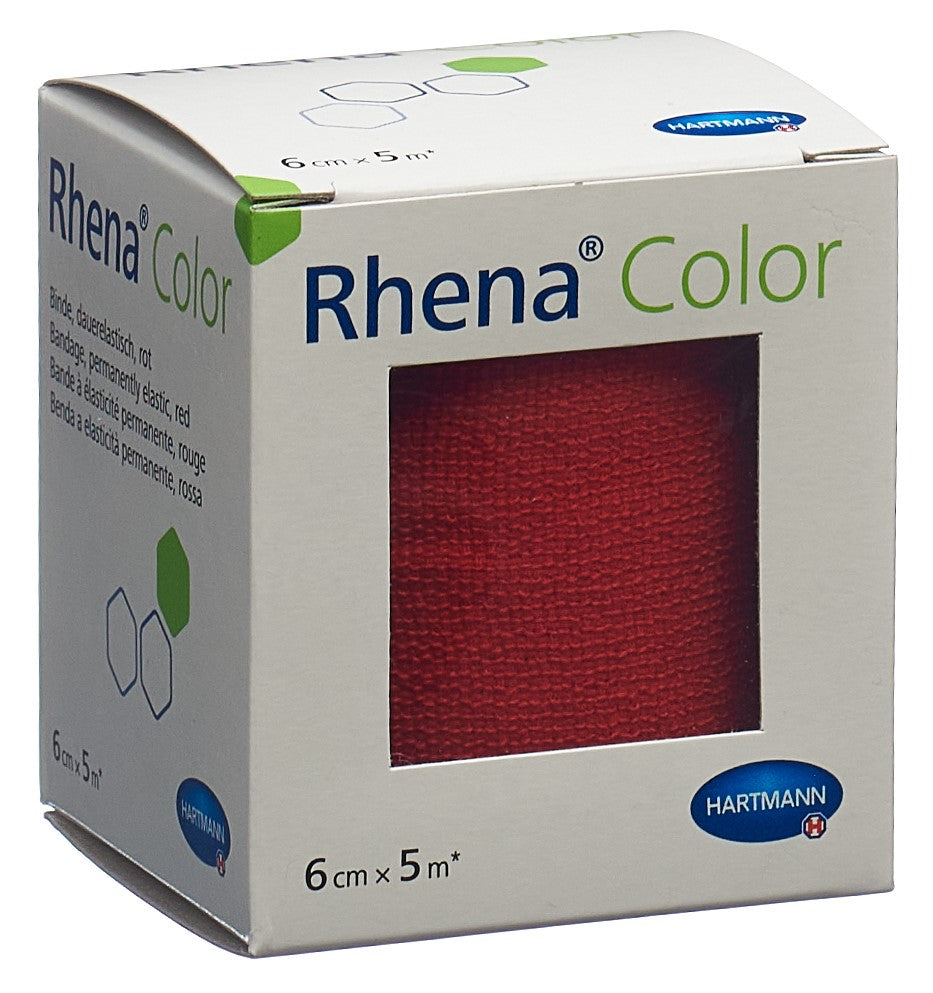 RHENA Color bandes élastiques 6cmx5m rouge