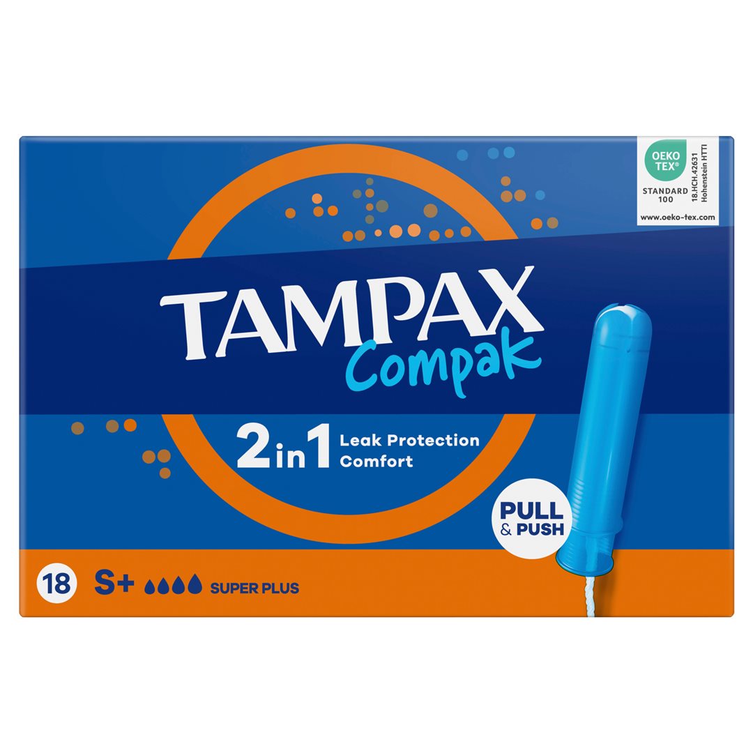 Tampax Compak Super Plus Tampons Protection Absolue | 18 Pièces