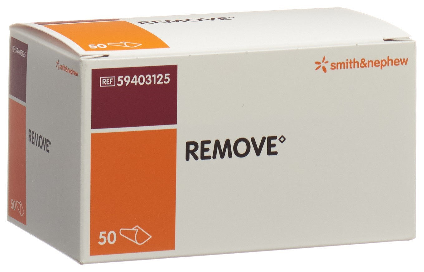 REMOVE Lingettes Dissolvantes Colle 50 Pièces | Efficacité Douce