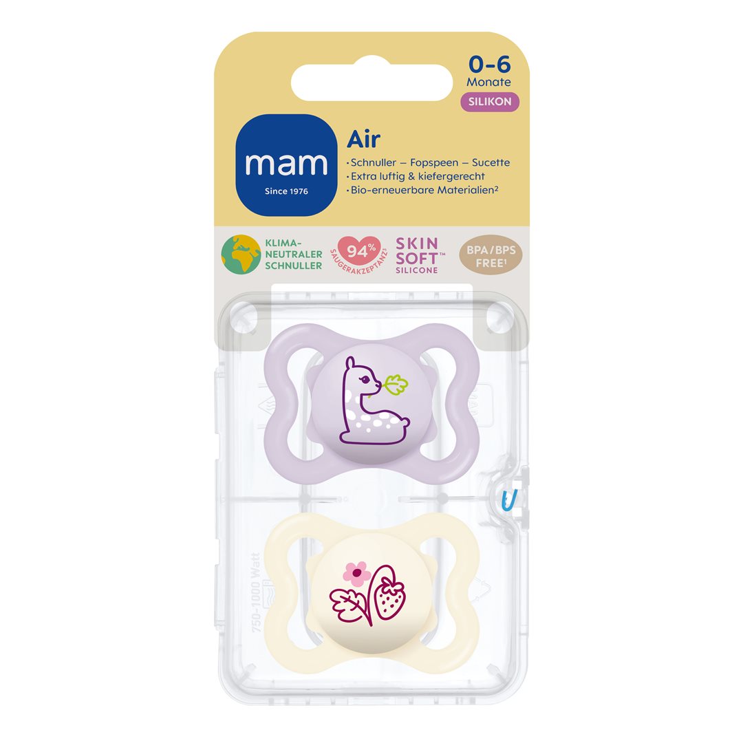 MAM Air Sucette 0-6 mois Apaisement | Lot 2 pièces