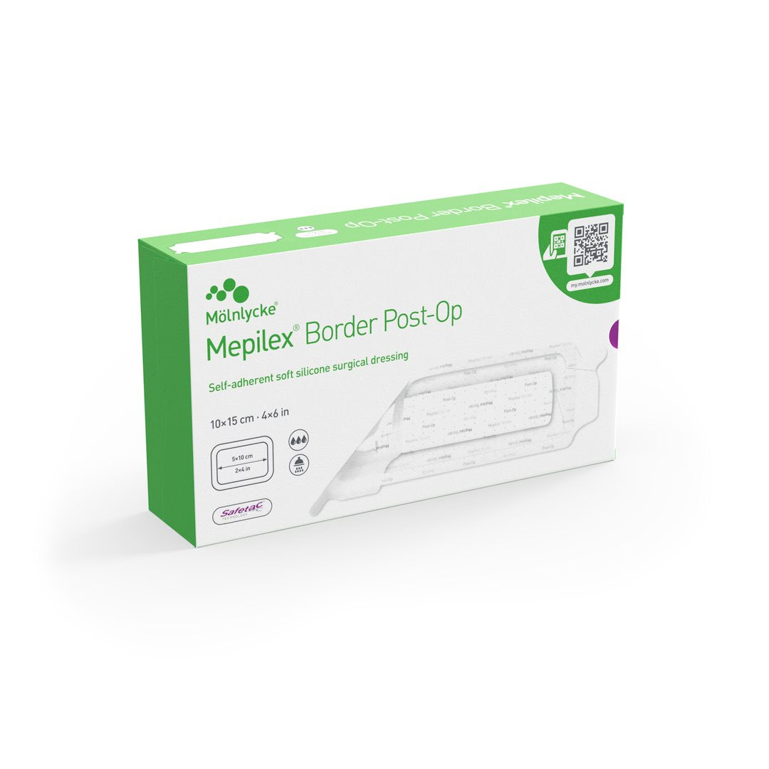 Mölnlycke MEPILEX Border Post-Op Pansement 10x15cm | 10 Pièces