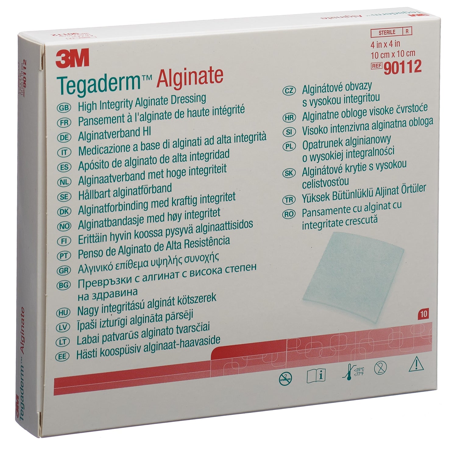 3M TEGADERM ALGINATE compresse 10x10cm 10 pce