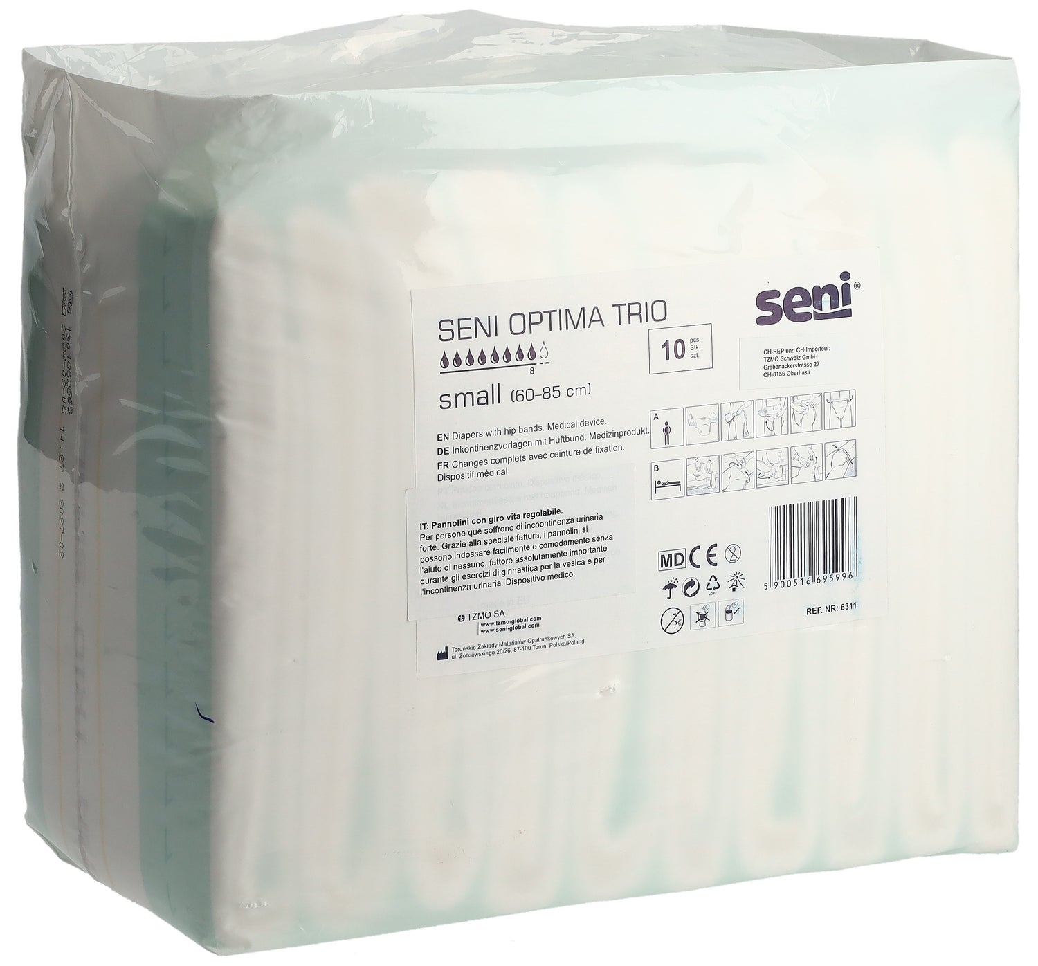 SENI Optima Trio Confort Ceinture 10 Pièces | Protection Discrète