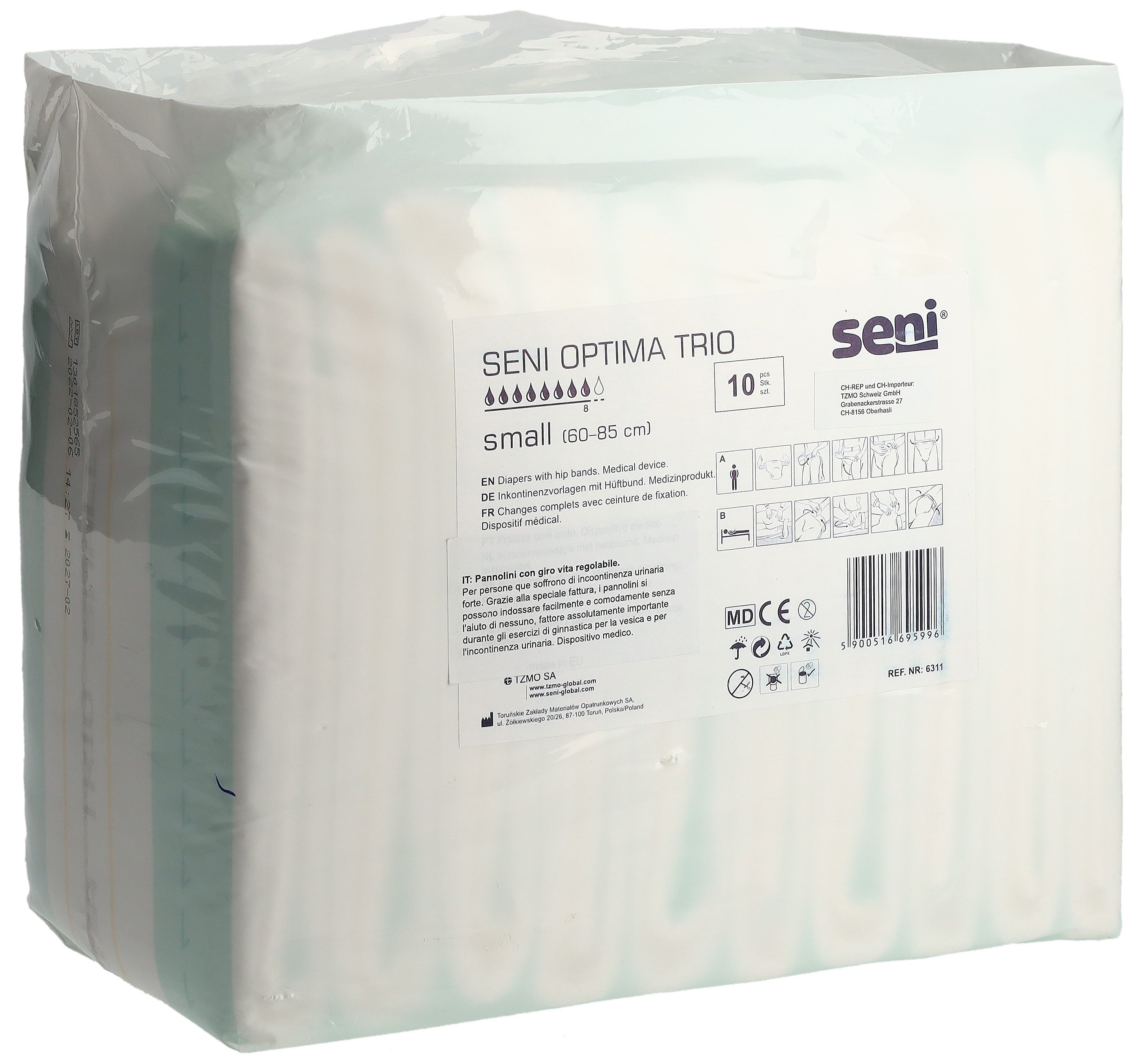 SENI Optima Trio Confort Ceinture 10 Pièces | Protection Discrète