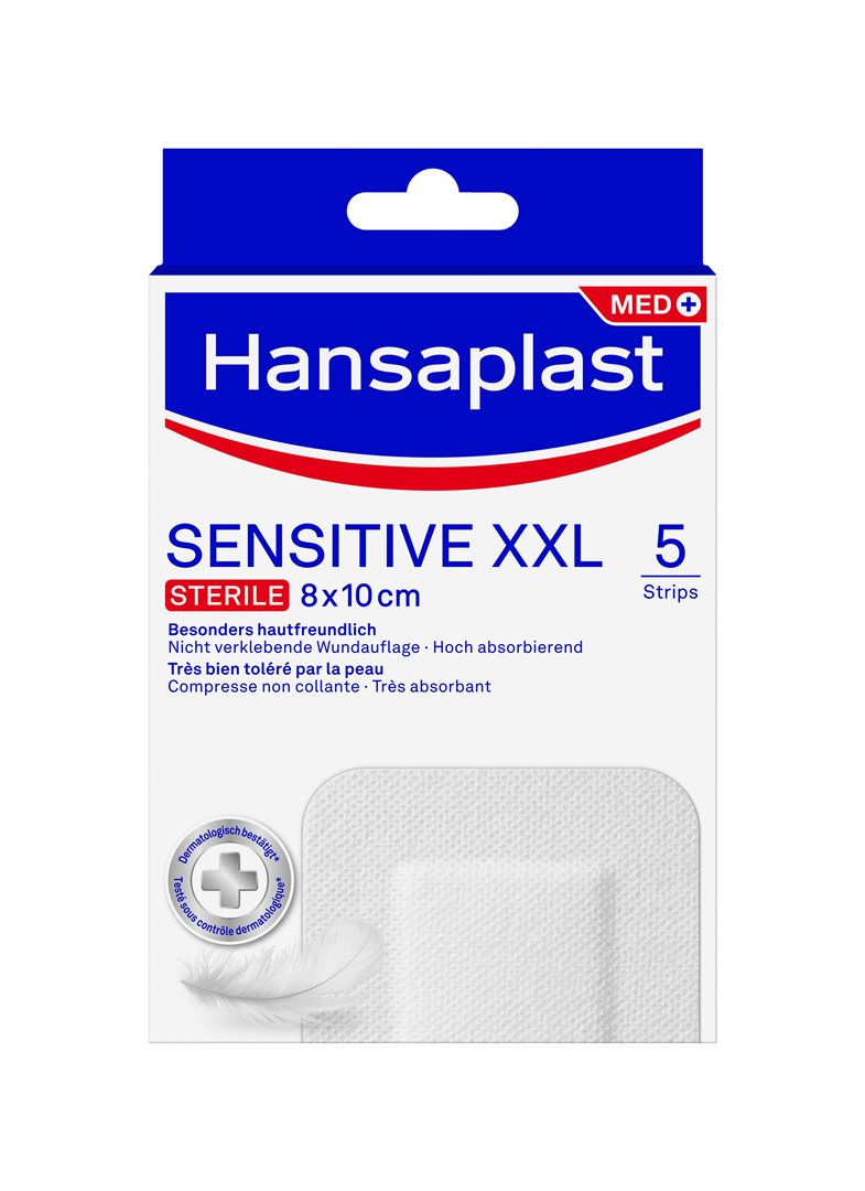 HANSAPLAST Bandes Sensitives XXL Soin Peau Fragile | 5 Pièces