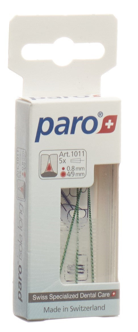 PARO Isola Long Brossettes Interdentaires Coniques Medium Vert 5 Pièces