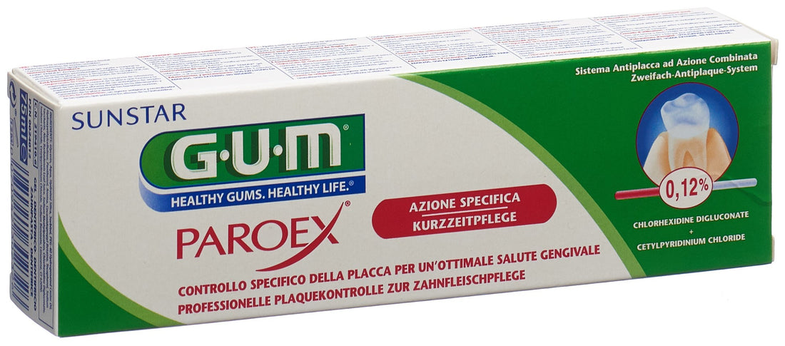 GUM Paroex Dentifrice 0.12% Chlorhexidine Soin Gencives | 75 ml