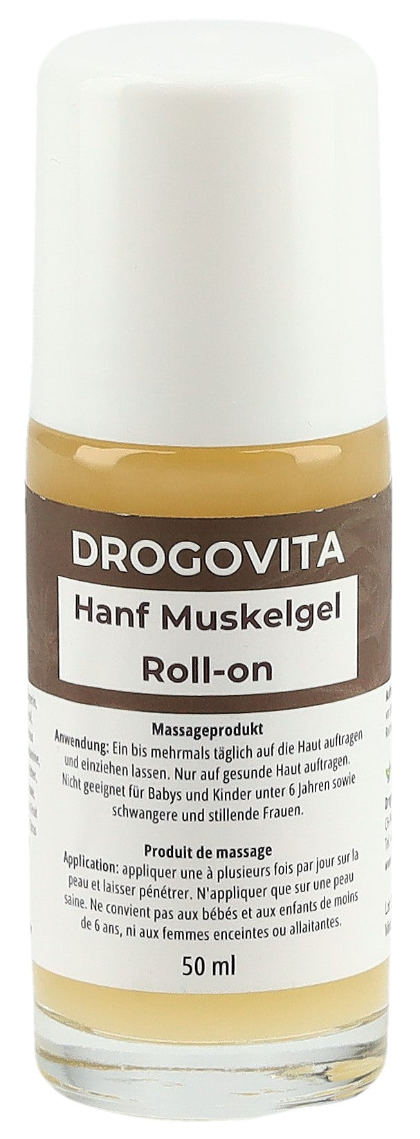 DROGOVITA Gel Chanvre Musculaire Roll-on Soulagement Rapide 50 ml