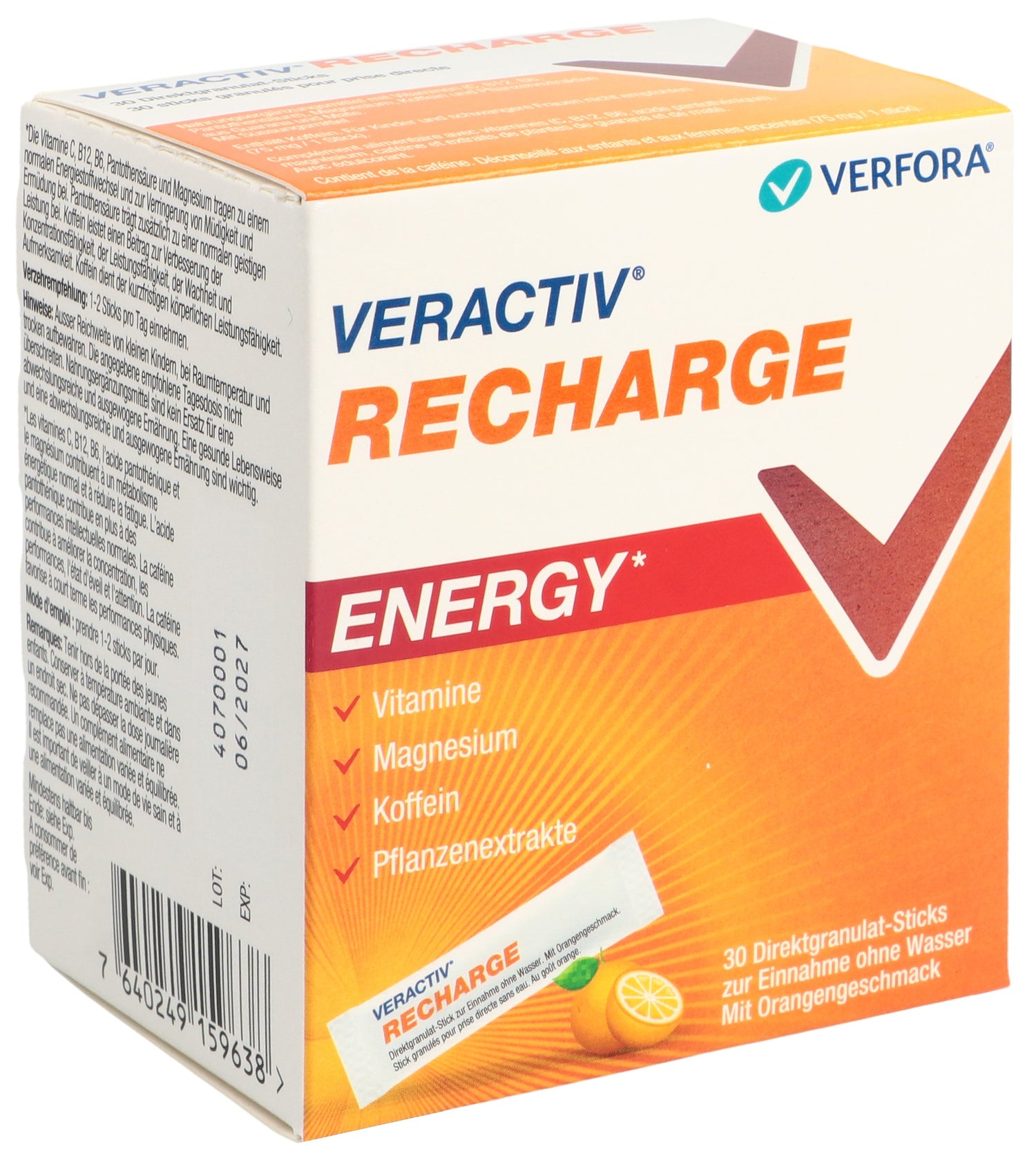 VERACTIV Recharge Direct sticks 30 pce