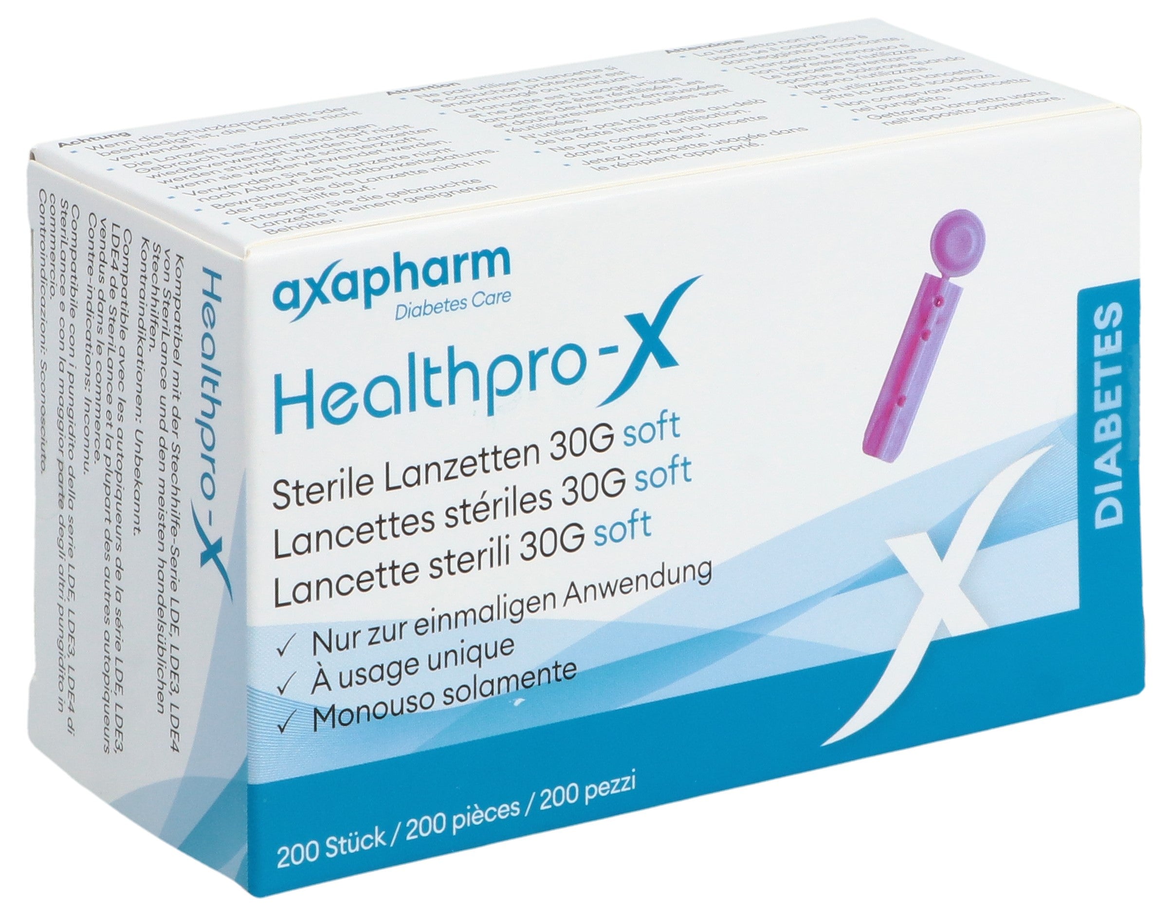 HEALTHPRO-X Lancettes Stériles 30G Douces | 200 Pièces