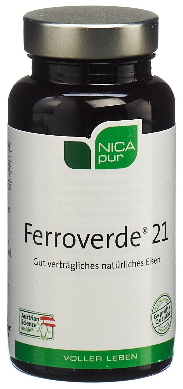 FERROVERDE 21mg Fer Végétal Complément Alimentaire | Boîte 60 Gélules