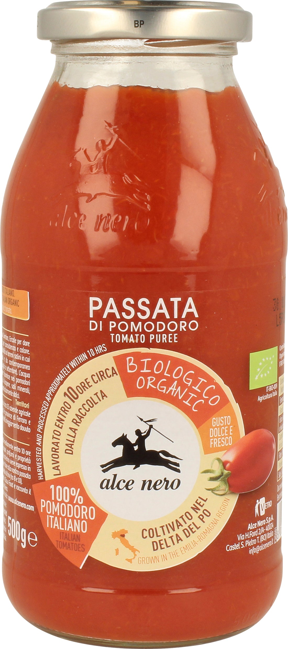 ALCE NERO tomates passata fl 0.5 lt