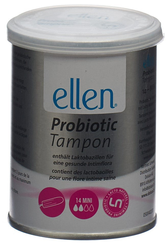 ELLEN Tampons Probiotiques Mini Confort &amp; Équilibre | 14 Pièces