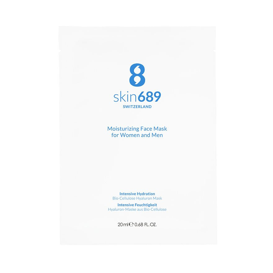 SKIN689 Masque Bio-Cellulose Acide Hyaluronique Hydratant Intense | 5 Sachets 20 ml