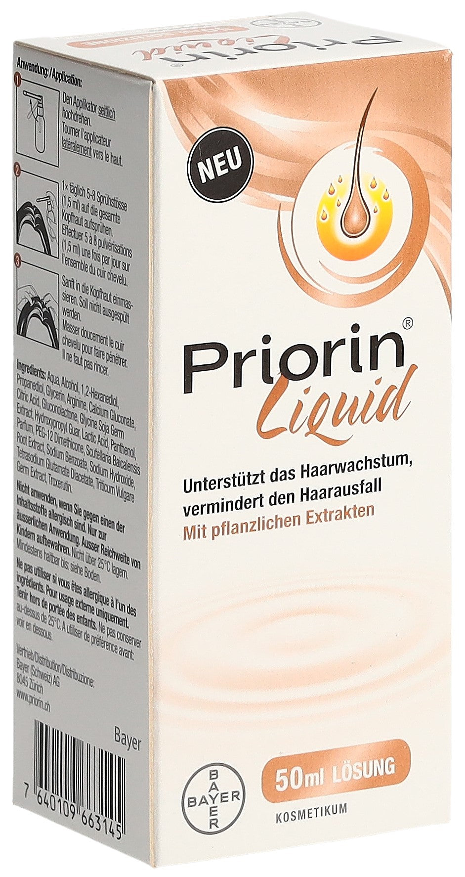 Priorin Cheveux et Ongles Liquide Fortifiant 50 ml