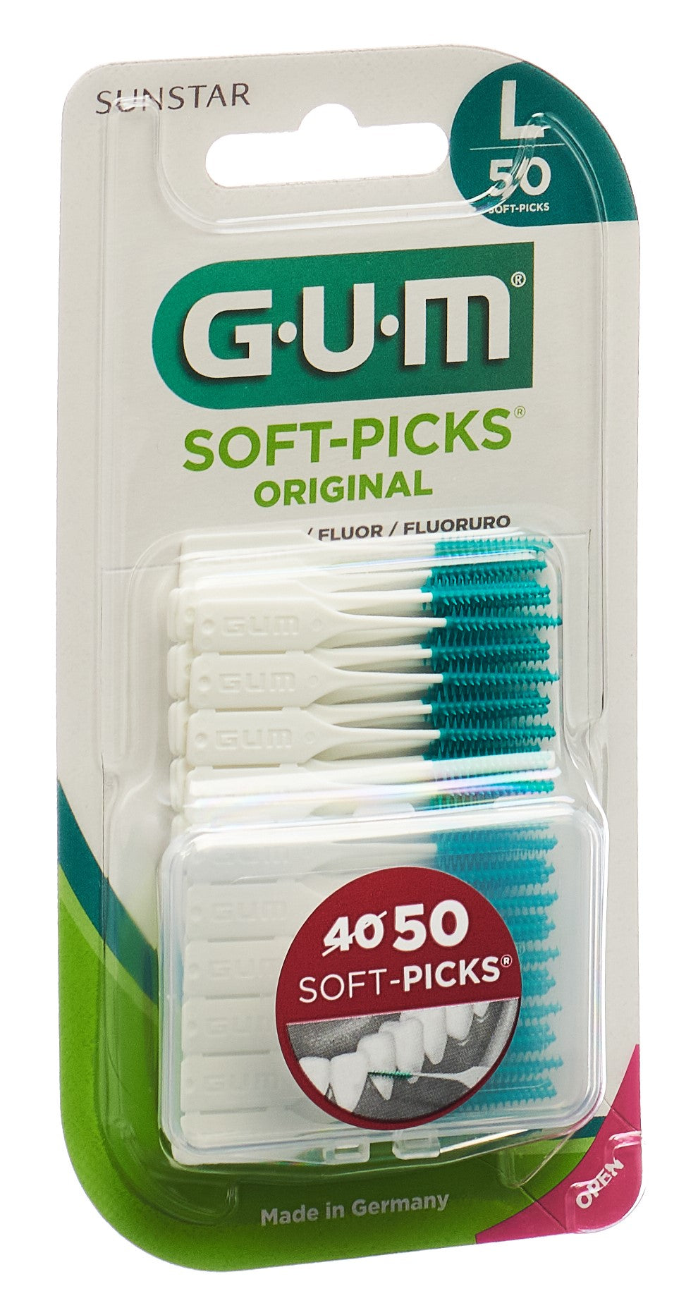 GUM Soft-Picks Original Large 50 Pièces | Hygiène Dentaire Efficace