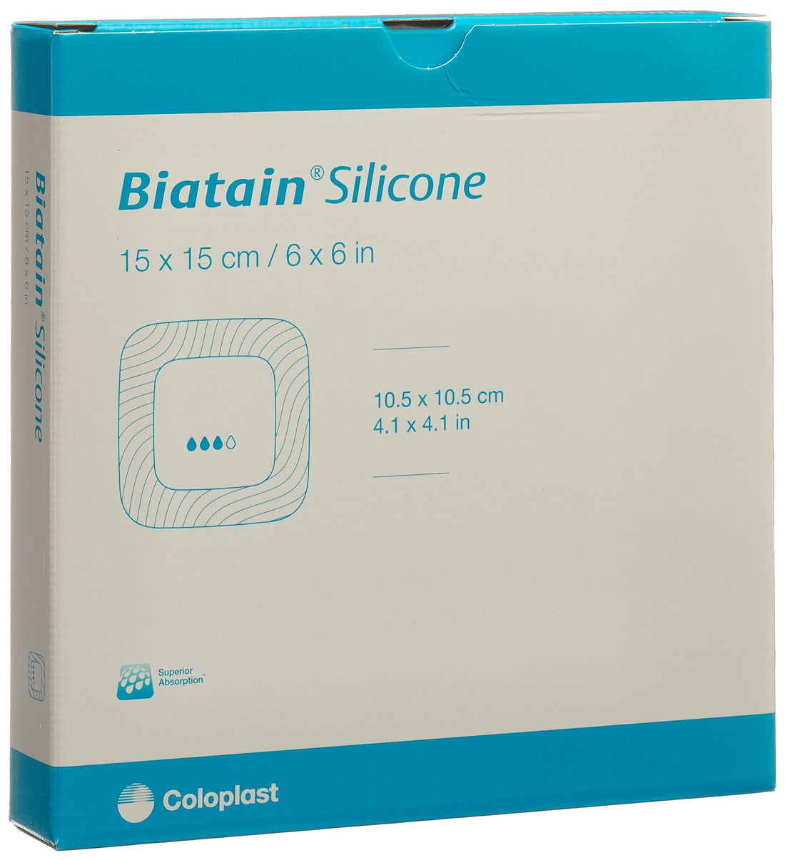 Coloplast BIATAIN Silicone Pansement Mousse Adhésif 15x15cm 5 Pièces