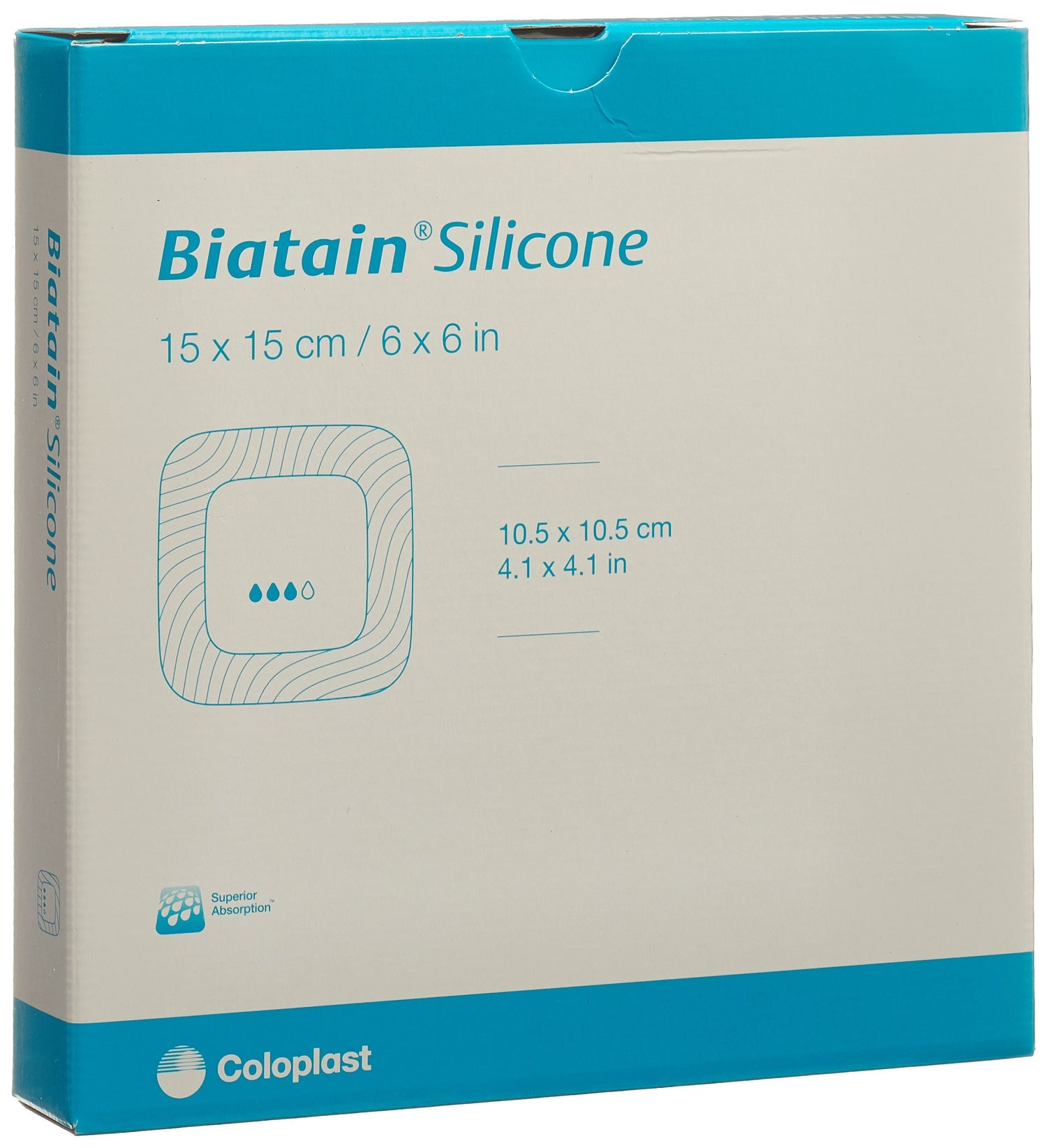Coloplast BIATAIN Silicone Pansement Mousse Adhésif 15x15cm 5 Pièces