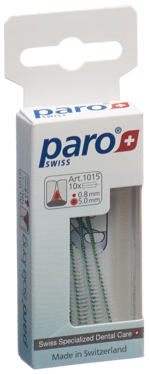 PARO Isola Long Brossettes Interdentaires 5mm Vert | Nettoyage Profond 10 Pièces