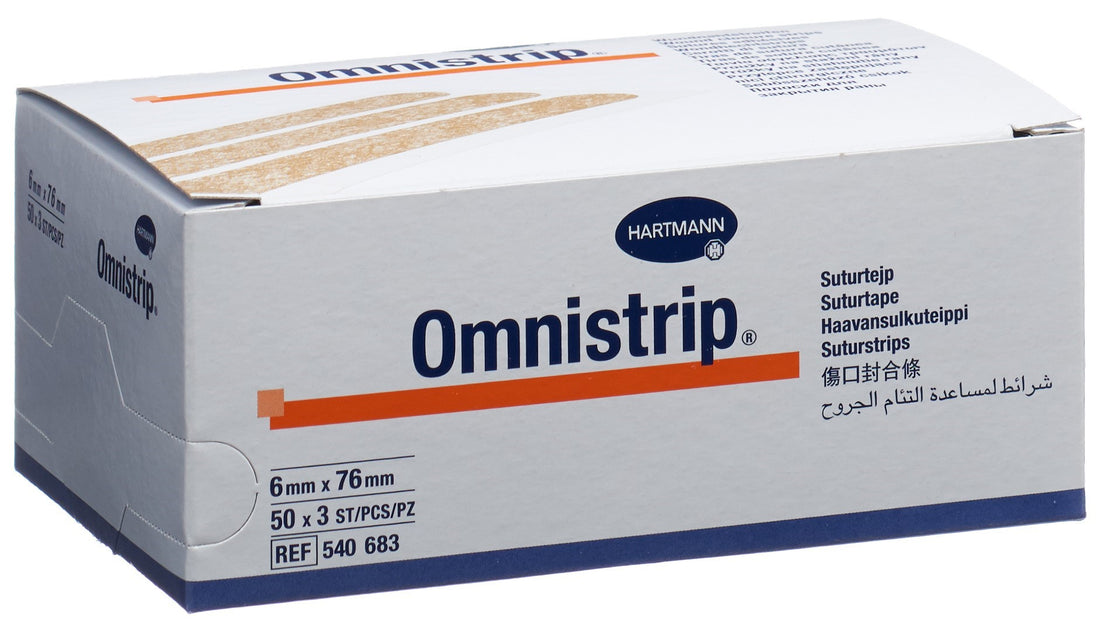 OMNISTRIP Adhésif Suture Cicatrisation Rapide 150 Pièces 6x76mm