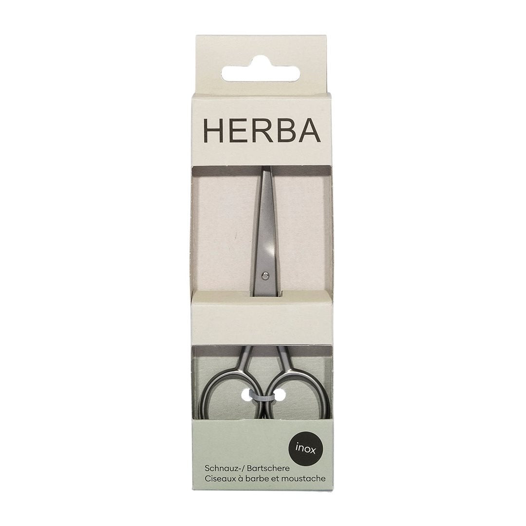 HERBA Ciseaux Barbe Moustache Inox Précis | Coupe Net | 1 Unité