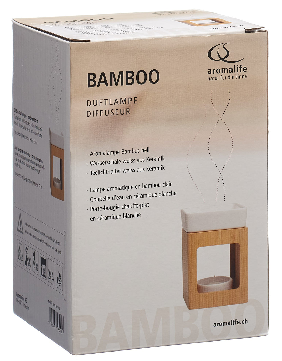 AROMALIFE Lampe Aromatique Bambou Diffuseur Huiles Essentielles | Design Naturel